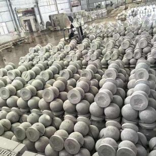 随州芝麻白圆球 石球 挡车球