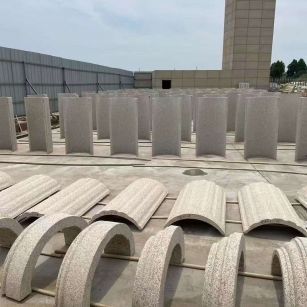 随州黄金麻别墅柱皮 异形 线条定制