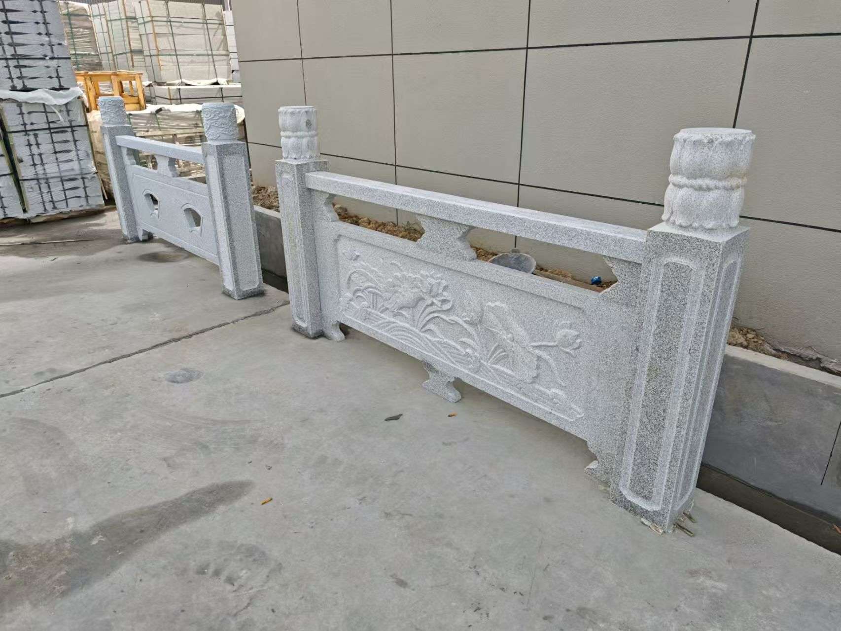 随州芝麻白河道栏杆 石材栏杆