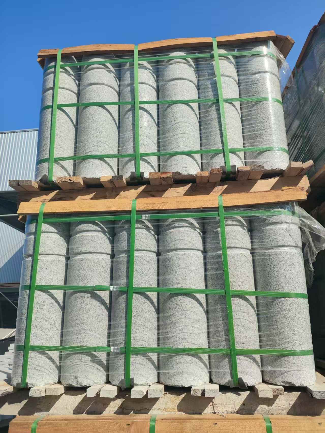 随州挡车柱芝麻白 挡车石