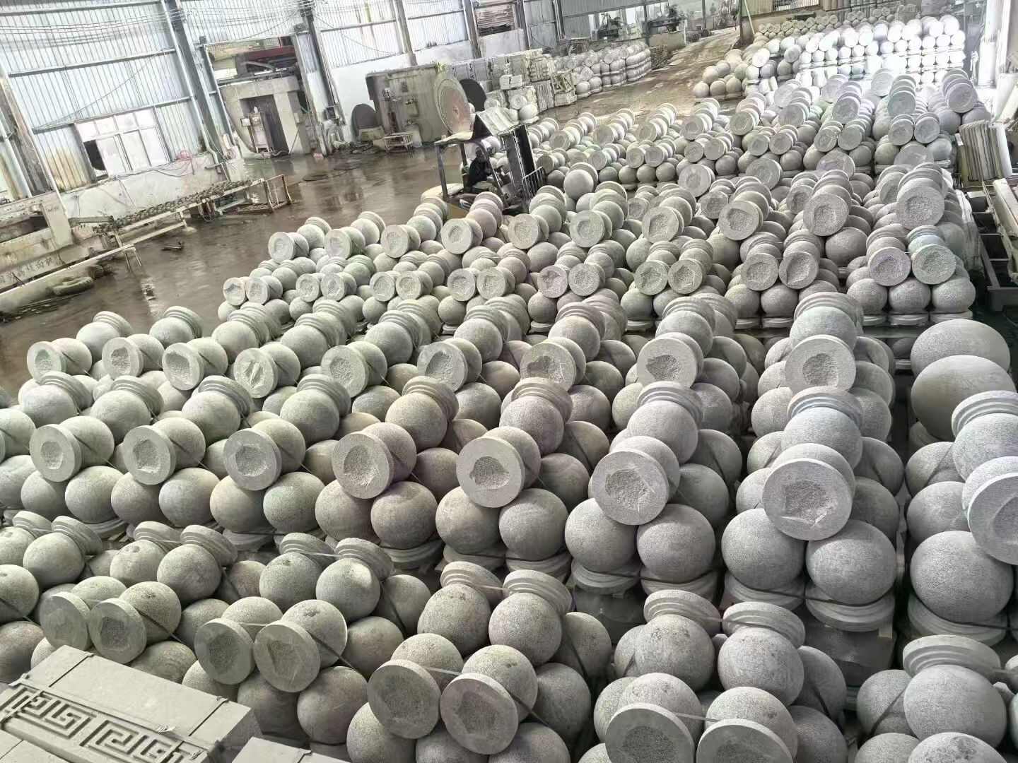 随州芝麻白圆球 石球 挡车球